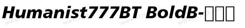 Humanist777BT BoldB字体转换